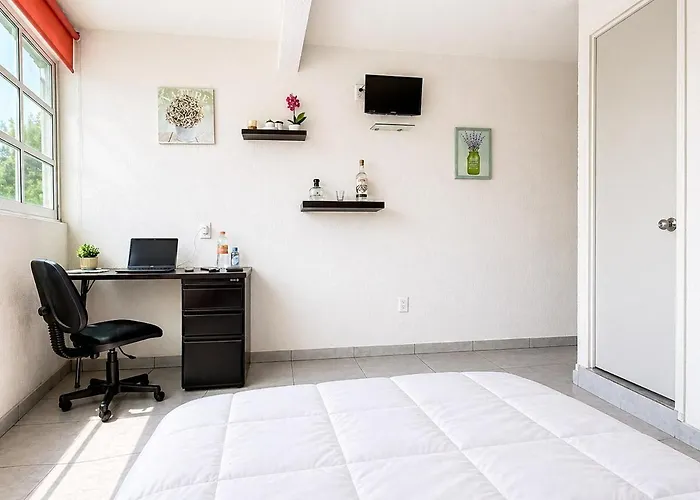 Appartement De Y Bano Privado A 8 Min Del Estadio Cdmx - Transporte Incluido Al Estadio - Terraza - Servicios Exclusivos